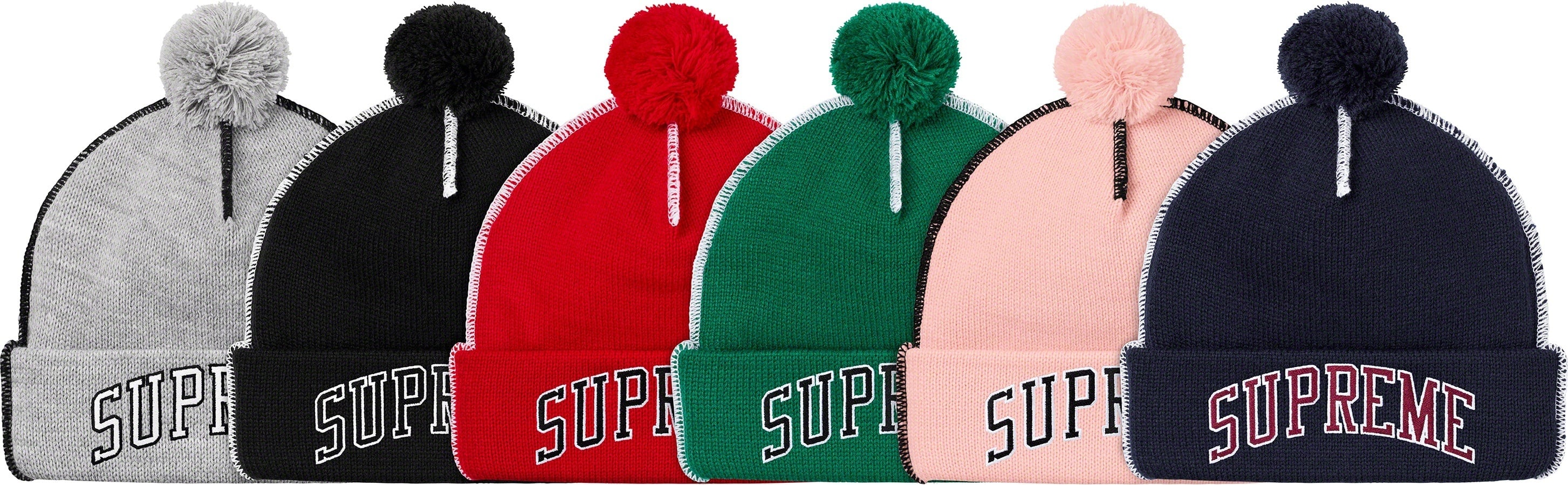 Contrast Stitch Beanie